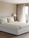 PETUNIA-SNOW WHITE KING BED SHEET SET