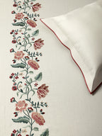PETUNIA-SNOW WHITE KING BED SHEET SET