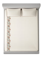 PETUNIA-SNOW WHITE KING BED SHEET SET