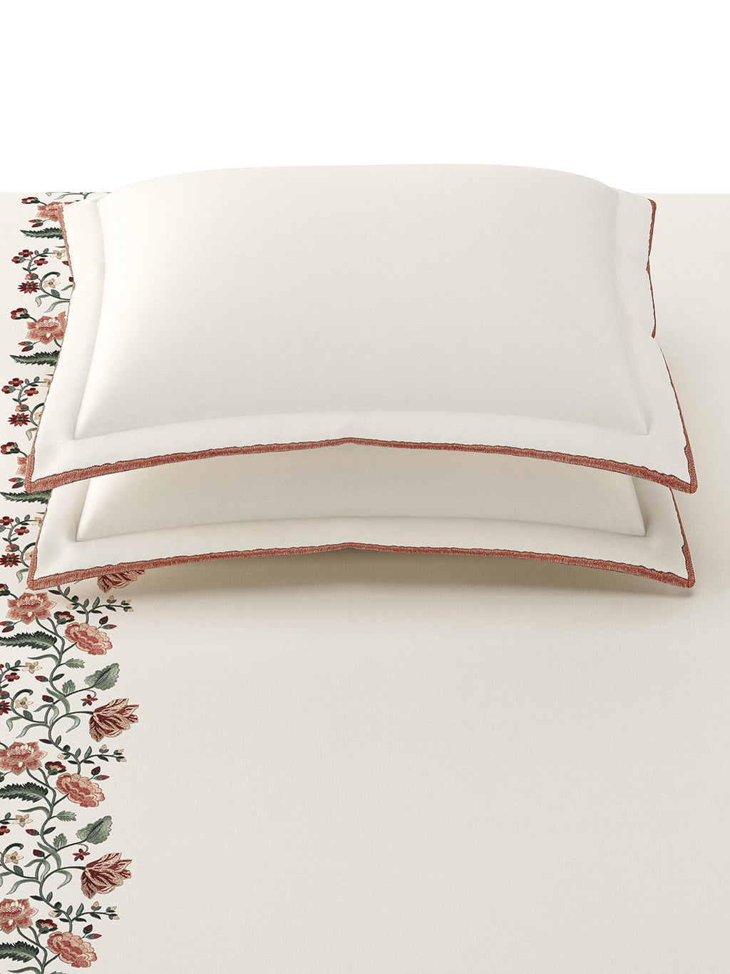 PETUNIA-SNOW WHITE KING BED SHEET SET