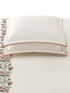 PETUNIA-SNOW WHITE KING BED SHEET SET
