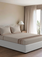 AZTEC-TAUPE KING BED SHEET SET