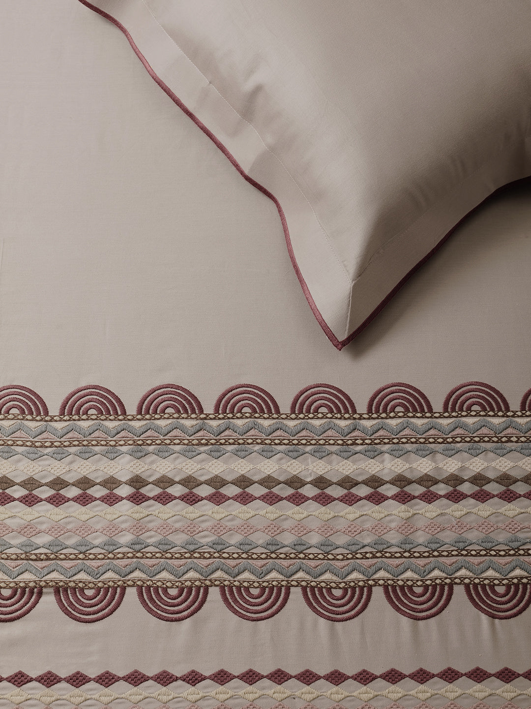 AZTEC-TAUPE KING BED SHEET SET