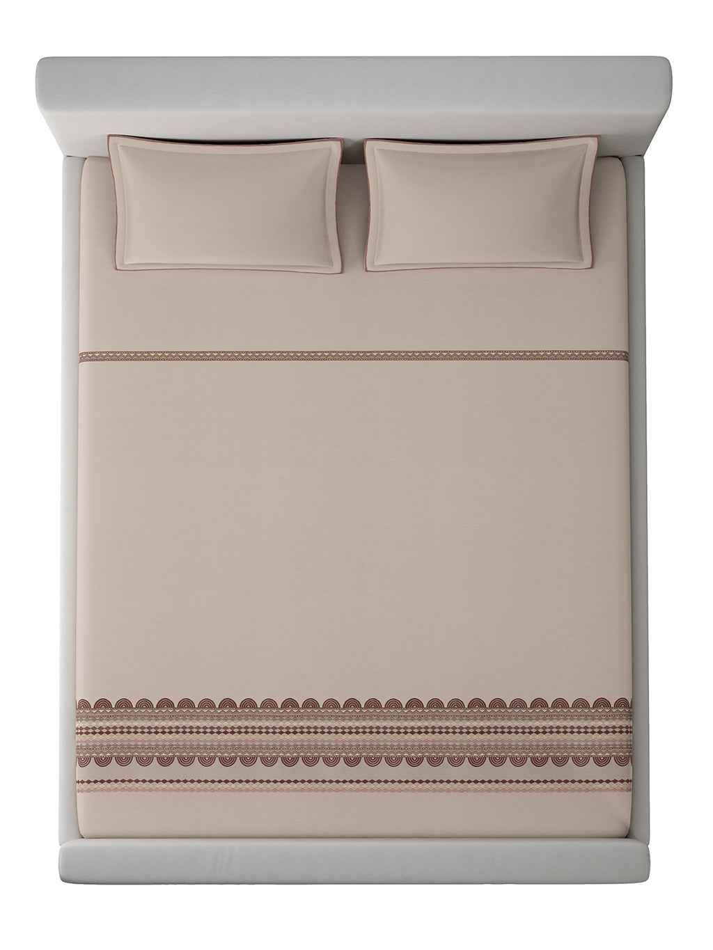 AZTEC-TAUPE KING BED SHEET SET