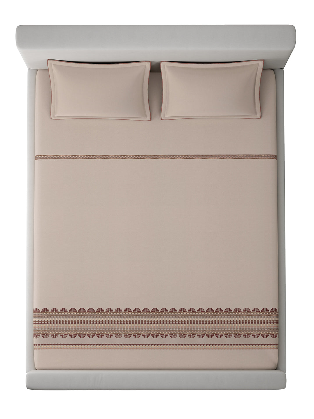 AZTEC-TAUPE KING BED SHEET SET