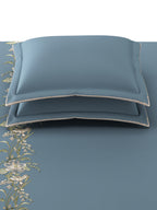 FLORAL TRAIL-AZURE KING BED SHEET SET