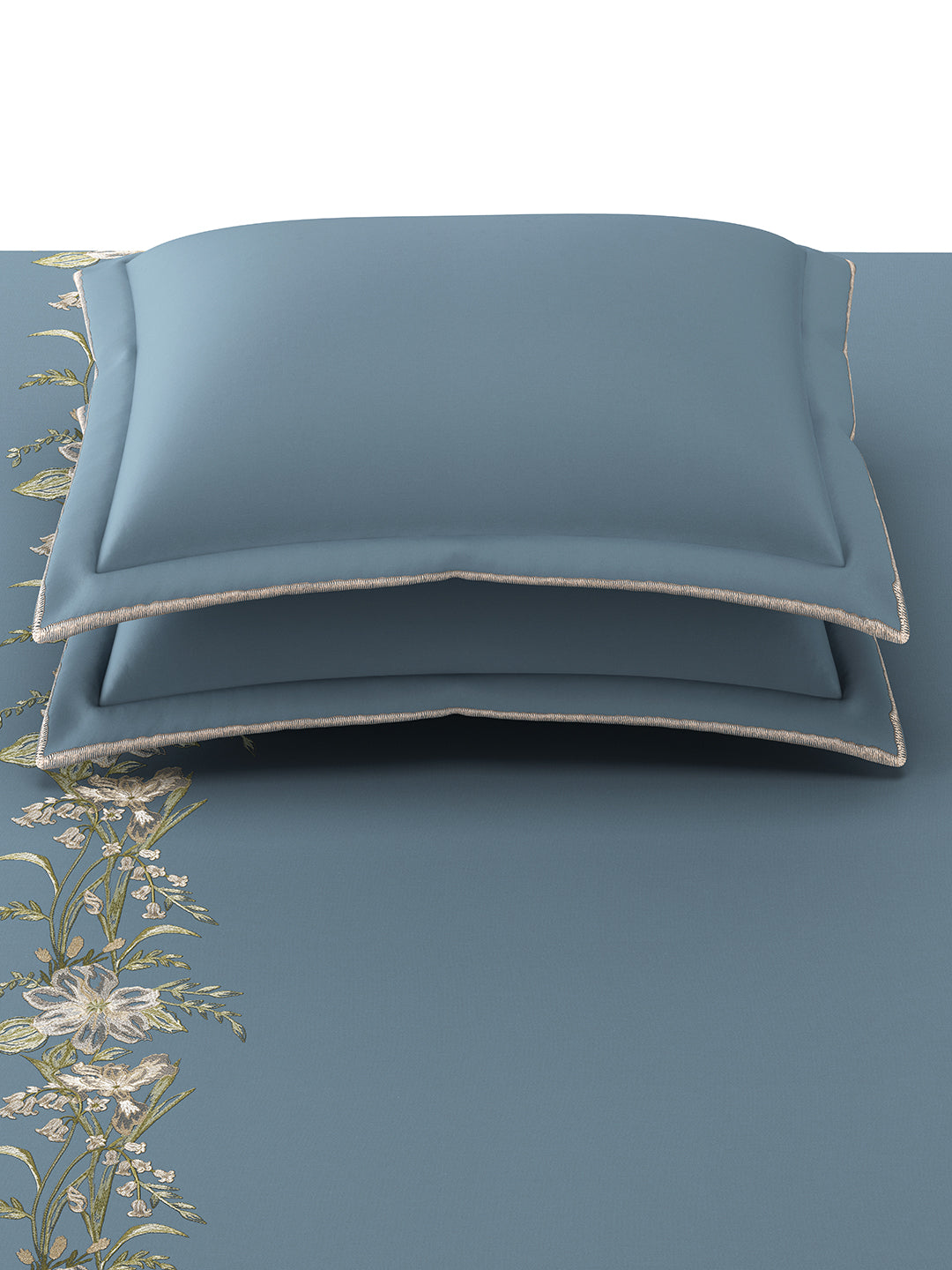 FLORAL TRAIL-AZURE KING BED SHEET SET
