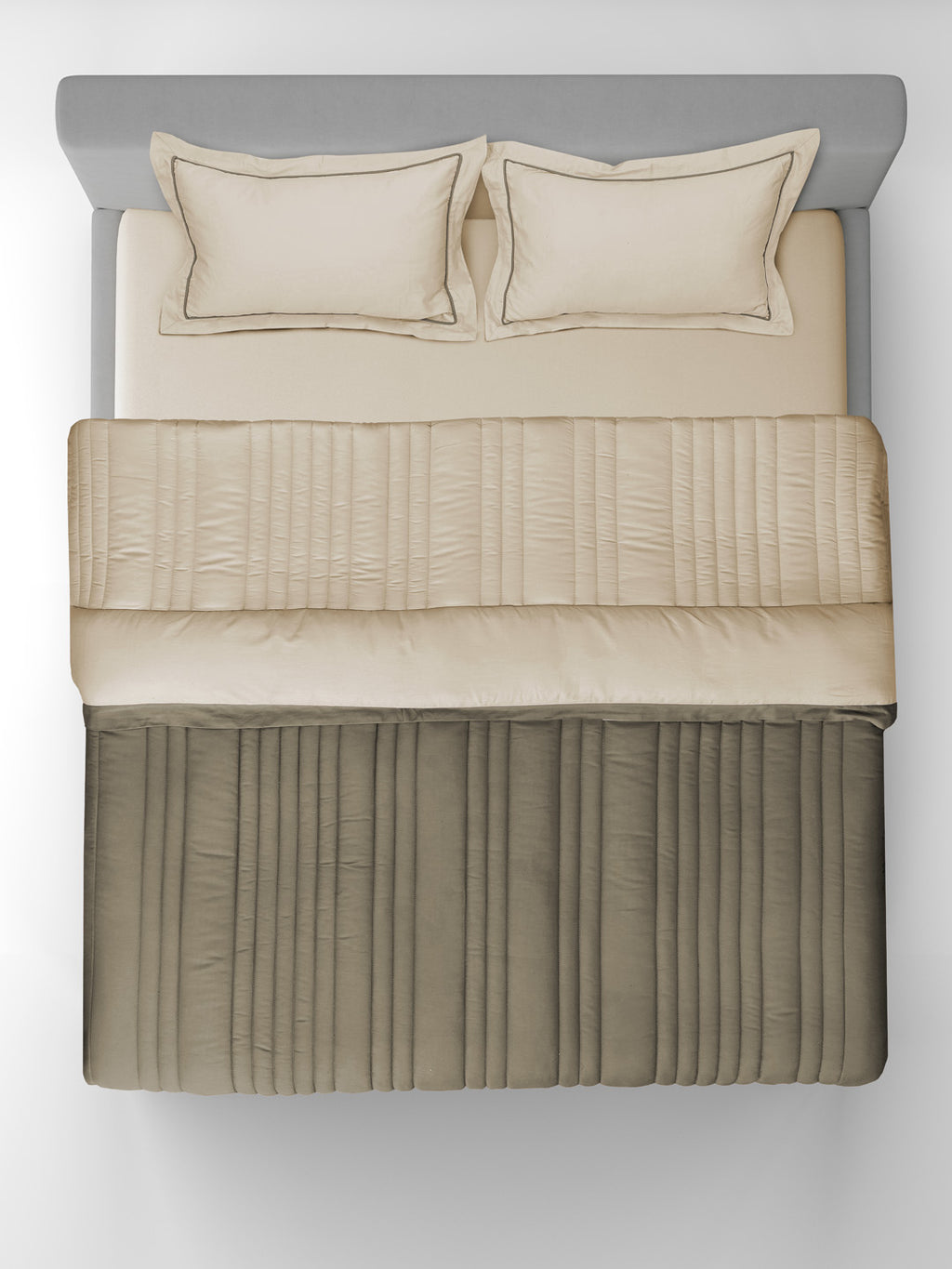 ALTROVE -TIMBER WOLF - SAND REVERSIBLE DOUBLE COMFORTER