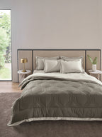 HONEYCOMB-STONE - CINDER REVERSIBLE DOUBLE COMFORTER