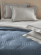 HONEYCOMB- ASHWOOD - DENIM REVERSIBLE DOUBLE COMFORTER