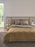 HONEYCOMB-SOUTHERN VINE -  MUSTARD REVERSIBLE DOUBLE COMFORTER