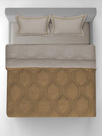 HONEYCOMB-SOUTHERN VINE -  MUSTARD REVERSIBLE DOUBLE COMFORTER