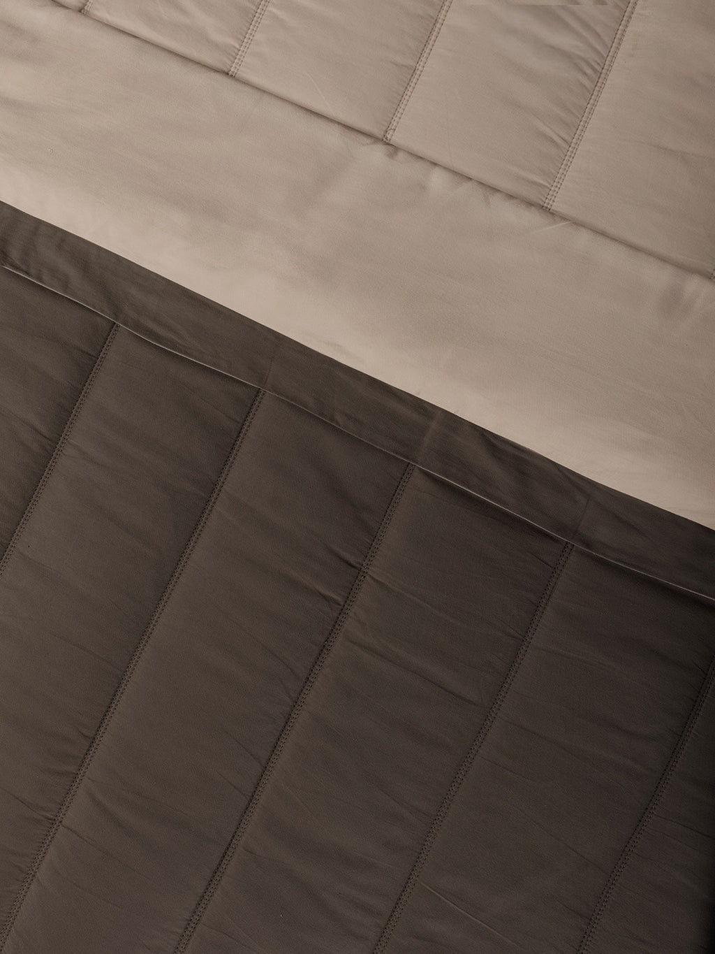 FURROW-PINE CONE - WARM TAUPE REVERSIBLE DOUBLE COMFORTER