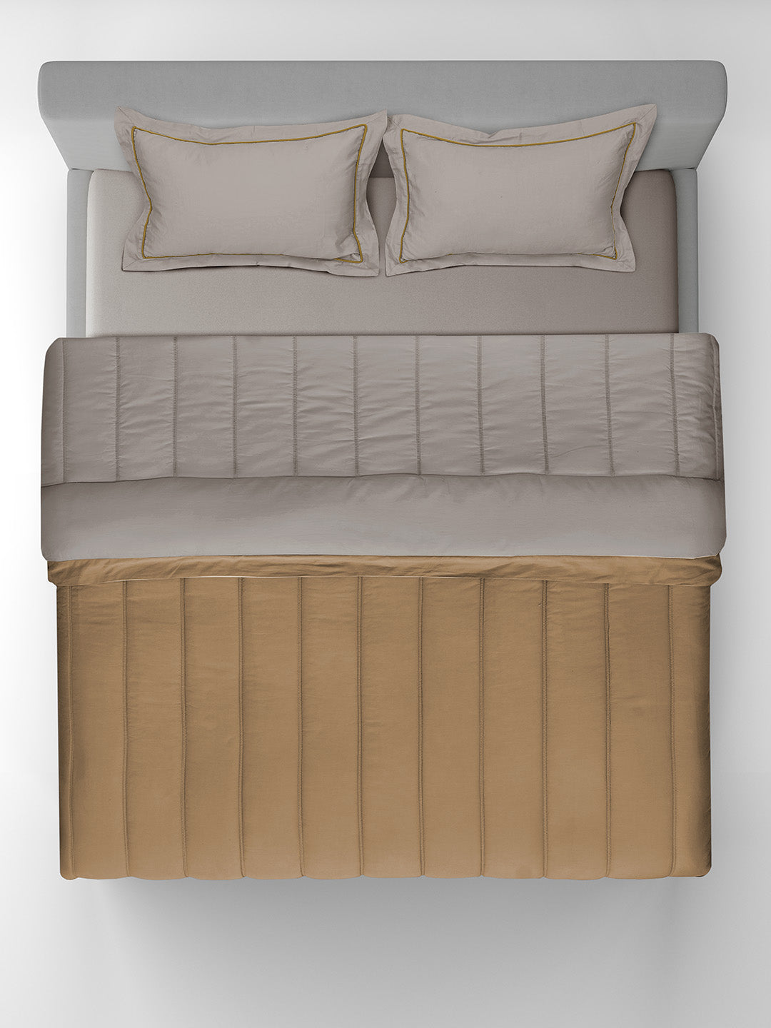 FURROW-SOUTHERN VINE -  MUSTARD REVERSIBLE DOUBLE COMFORTER