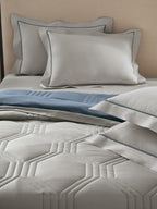 HONEYCOMB- ASHWOOD - DENIM REVERSIBLE SINGLE COMFORTER