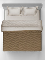 GARNET-PEBBLE - COFFEE REVERSIBLE SINGLE COMFORTER