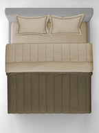 FURROW-TIMBER WOLF - SAND REVERSIBLE SINGLE COMFORTER