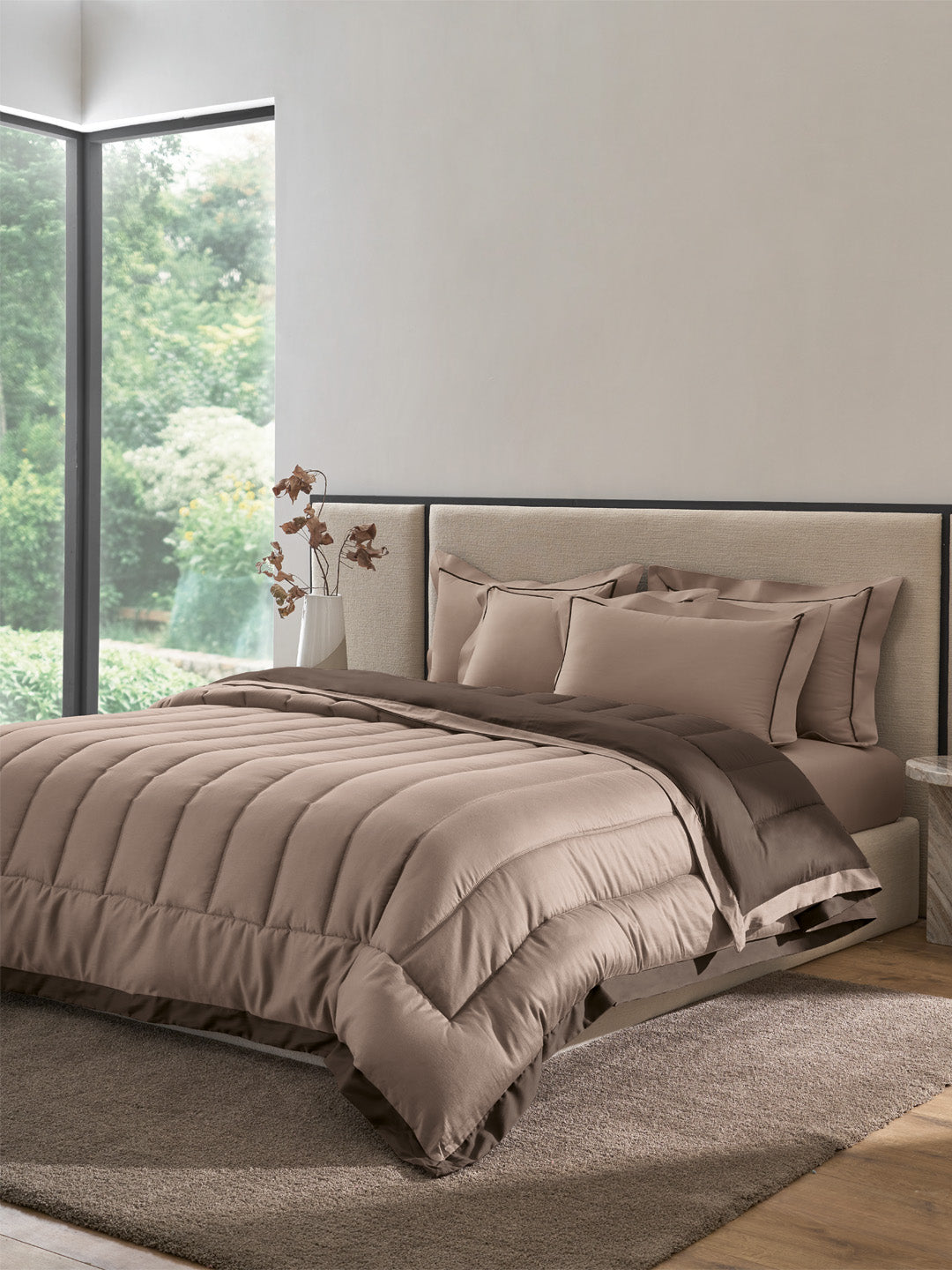 Warm Taupe Single Comforter,