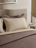 COBBLE-LINEN AND PINECONE DOUBLE QUILTED BED SPREAD