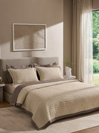 COBBLE-LINEN AND PINECONE DOUBLE QUILTED BED SPREAD