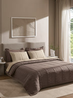 CASTLE-LINEN AND PINECONE DOUBLE QUILTED BED SPREAD