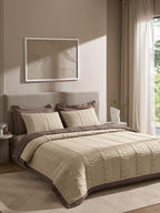 CASTLE-LINEN AND PINECONE DOUBLE QUILTED BED SPREAD