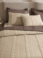 CASTLE-LINEN AND PINECONE DOUBLE QUILTED BED SPREAD