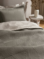 STRATA-STONE AND CINDER DOUBLE QUILTED BED SPREAD