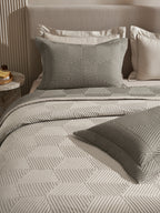 STRATA-STONE AND CINDER DOUBLE QUILTED BED SPREAD