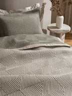 STRATA-STONE AND CINDER DOUBLE QUILTED BED SPREAD