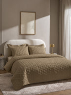 ORBIS-MOCHA DOUBLE QUILTED BED SPREAD