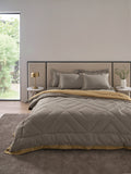 CALISSON-SOUTHERN VINE -  MUSTARD REVERSIBLE DOUBLE COMFORTER BEDDING SET