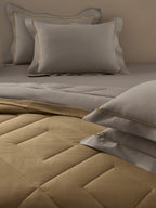 CALISSON-SOUTHERN VINE -  MUSTARD REVERSIBLE DOUBLE COMFORTER BEDDING SET