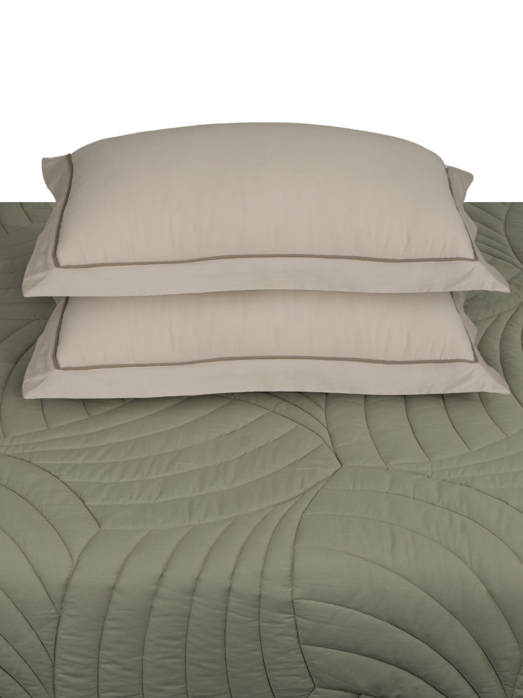 WAVE CREST-THYME  - DESERT SAGE REVERSIBLE DOUBLE COMFORTER BEDDING SET