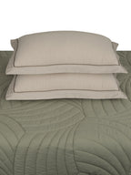 WAVE CREST-THYME  - DESERT SAGE REVERSIBLE DOUBLE COMFORTER BEDDING SET