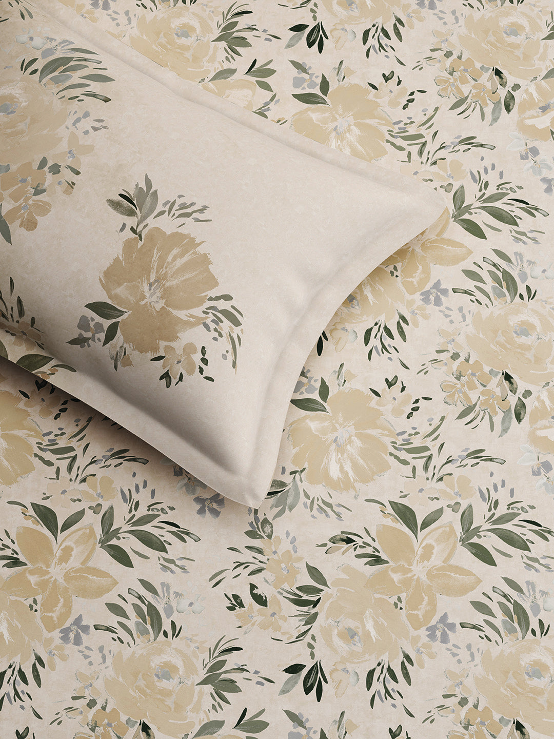 CARNATION-SAND KING BED SHEET SET