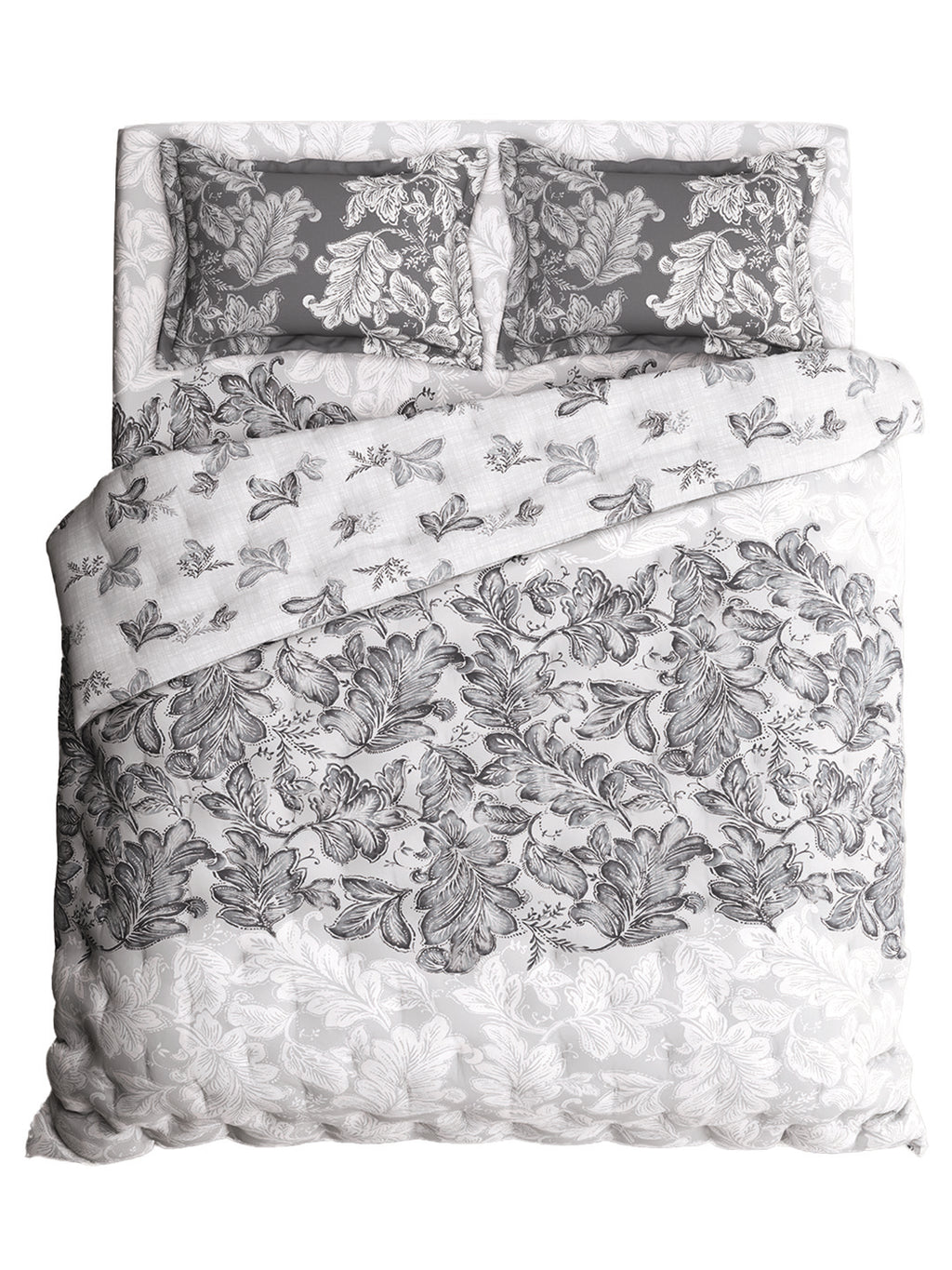 OAKLEAF-STORM GREY DOUBLE BED IN BAG