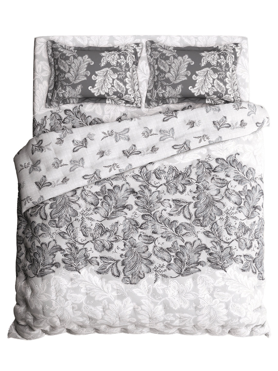 OAKLEAF-STORM GREY DOUBLE BED IN BAG