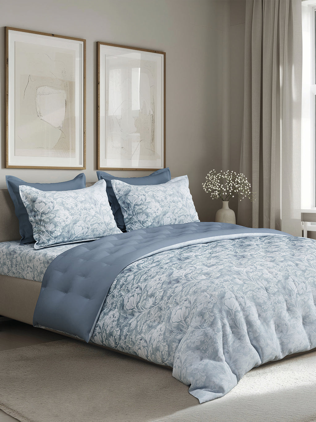 PAVOT-GLACIER  SINGLE BED SHEET SET