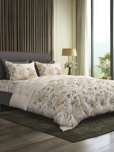 CARNATION-SAND SINGLE BED SHEET SET