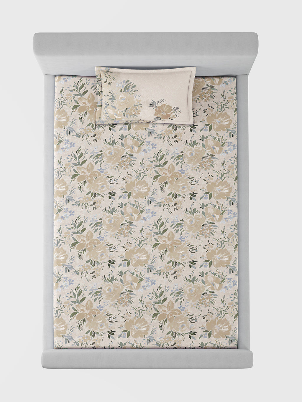 CARNATION-SAND SINGLE BED SHEET SET