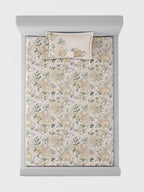 CARNATION-SAND SINGLE BED SHEET SET
