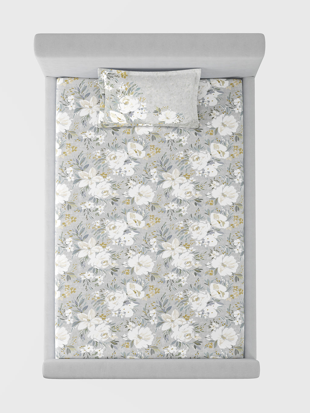 CARNATION-SEAFOAM SINGLE BED SHEET SET