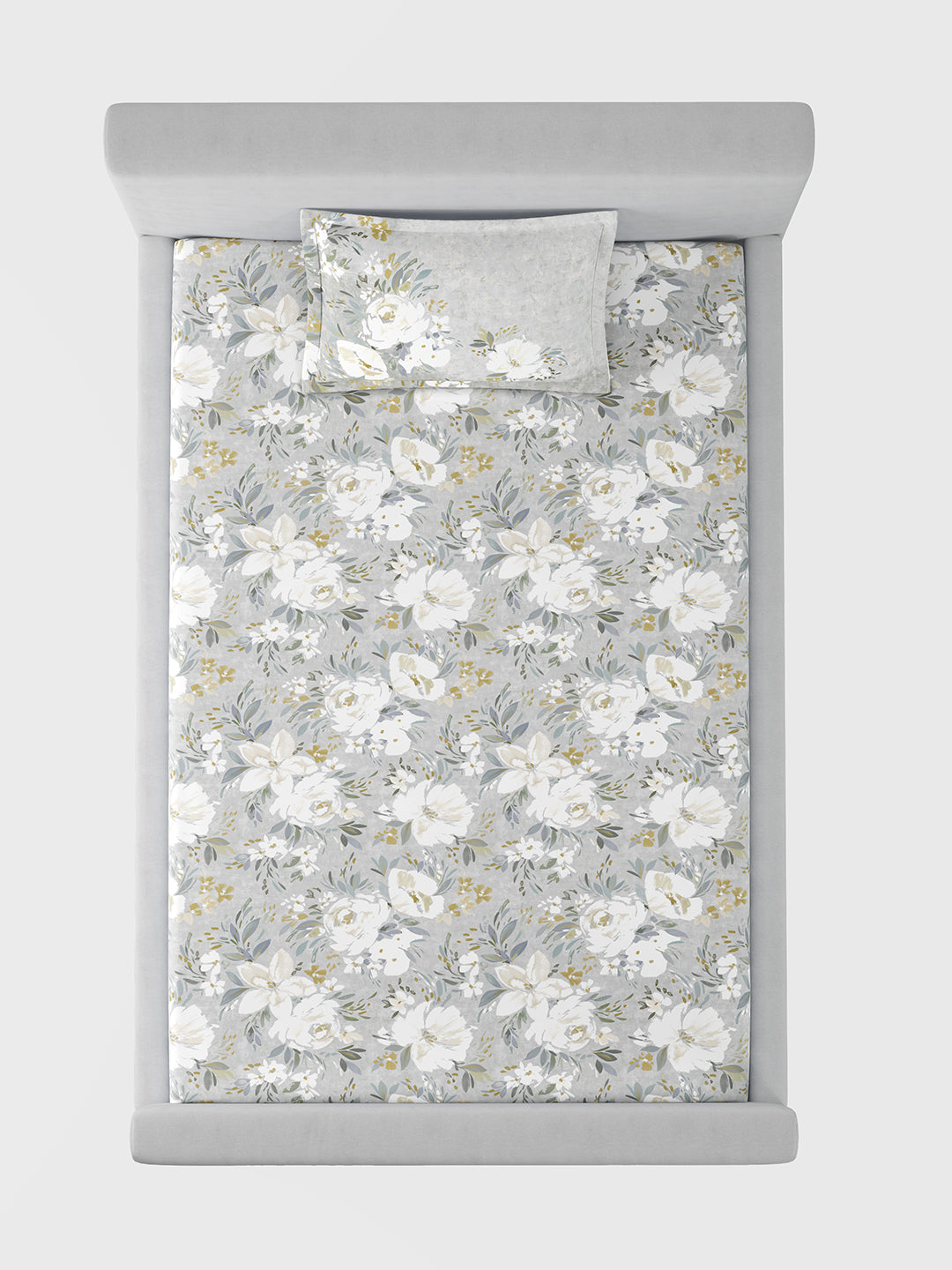 CARNATION-SEAFOAM SINGLE BED SHEET SET
