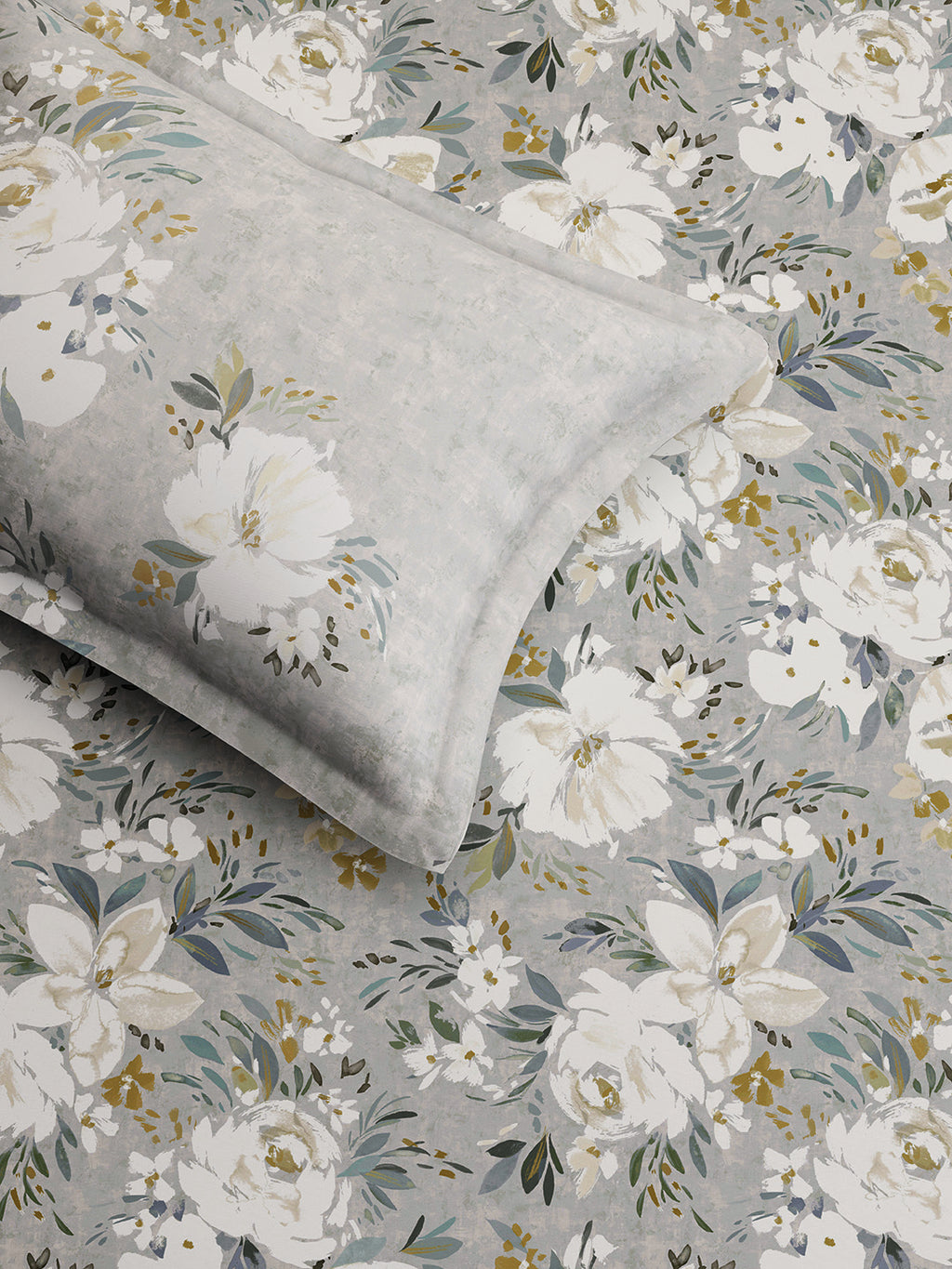 CARNATION-SEAFOAM SINGLE BED SHEET SET
