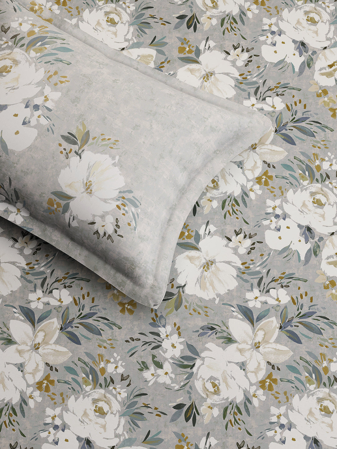 CARNATION-SEAFOAM SINGLE BED SHEET SET