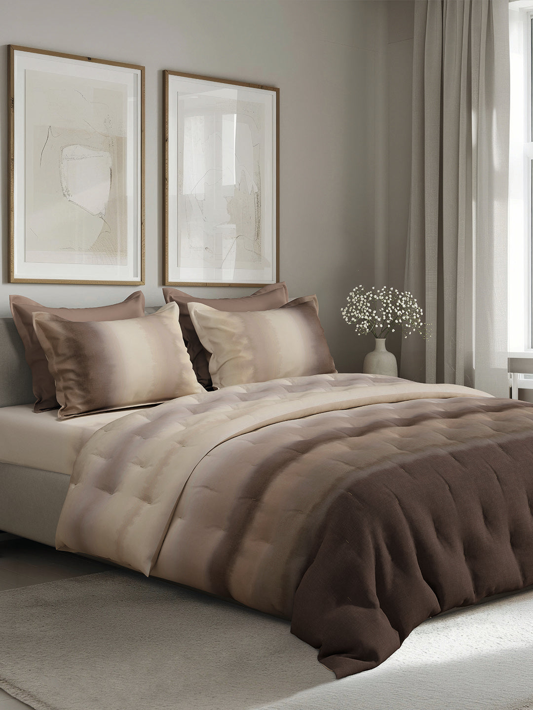 HAZE-NUTMEG SINGLE BED SHEET SET