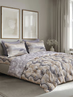 HONEYCOMB-BRONZE SINGLE BED SHEET SET
