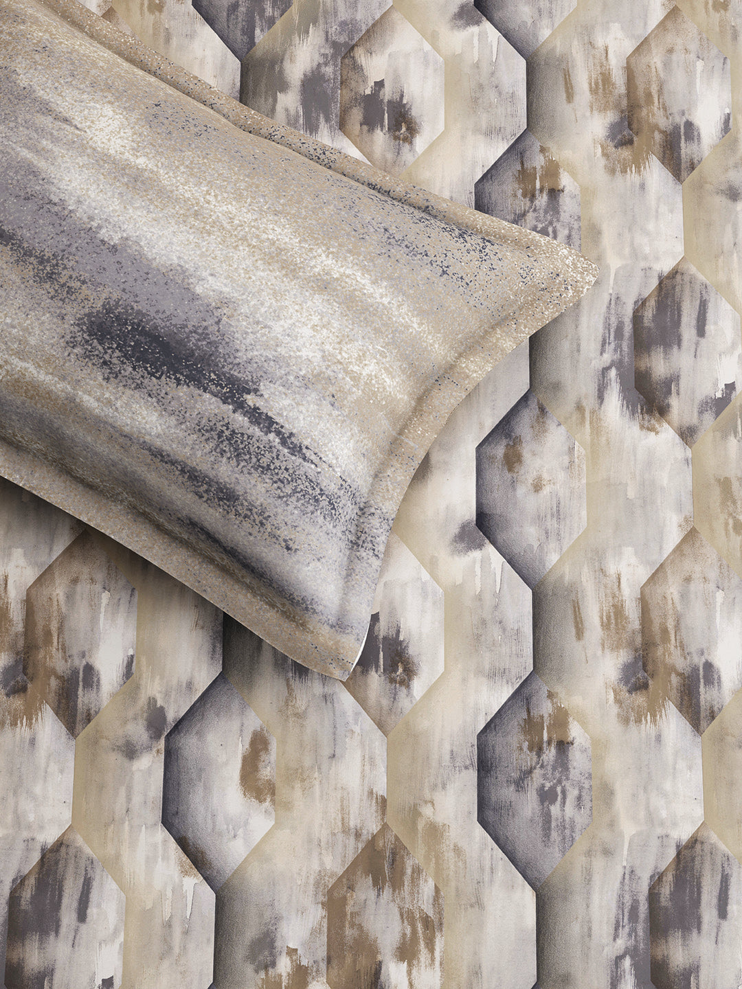 HONEYCOMB-BRONZE SINGLE BED SHEET SET