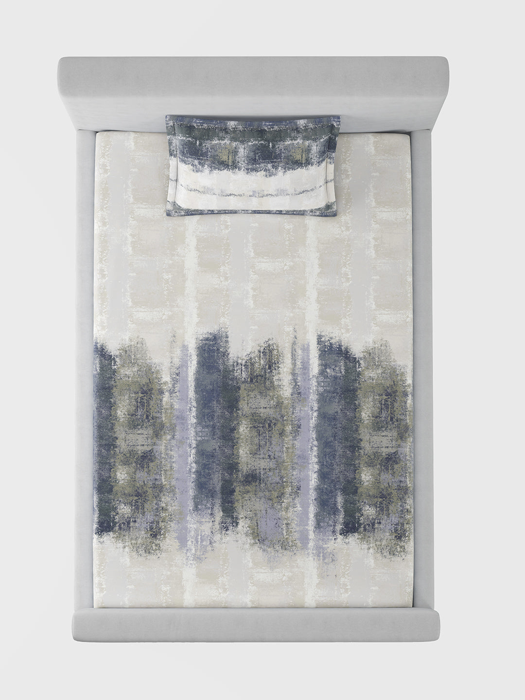 STUCCO-SEA BLUE SINGLE BED SHEET SET